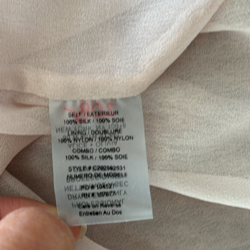 Alice + Olivia Bridget Sequined 100% Silk Blouson Pale Pink Blush Dress‎ Size XS - Picture 13 of 13